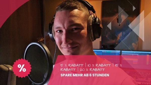 Rabattaktion für Recording-Pakete ab 6 Stunden Buchung