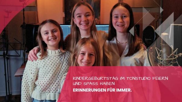 Kindergeburtstag im Tonstudio – Kinder beim Aufnehmen und Feiern