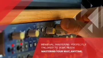 Hand adjusting a control on an analog mastering unit with wood panelling, professional online mastering done by hand