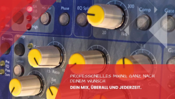 2-Spur-Mixing und Mastering. Playback plus Aufnahme, fertig als Song.