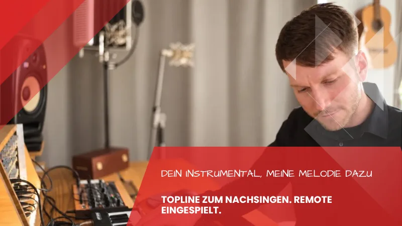 Fabian Guenther bei der Melodie- und Topline-Erstellung am Keyboard
